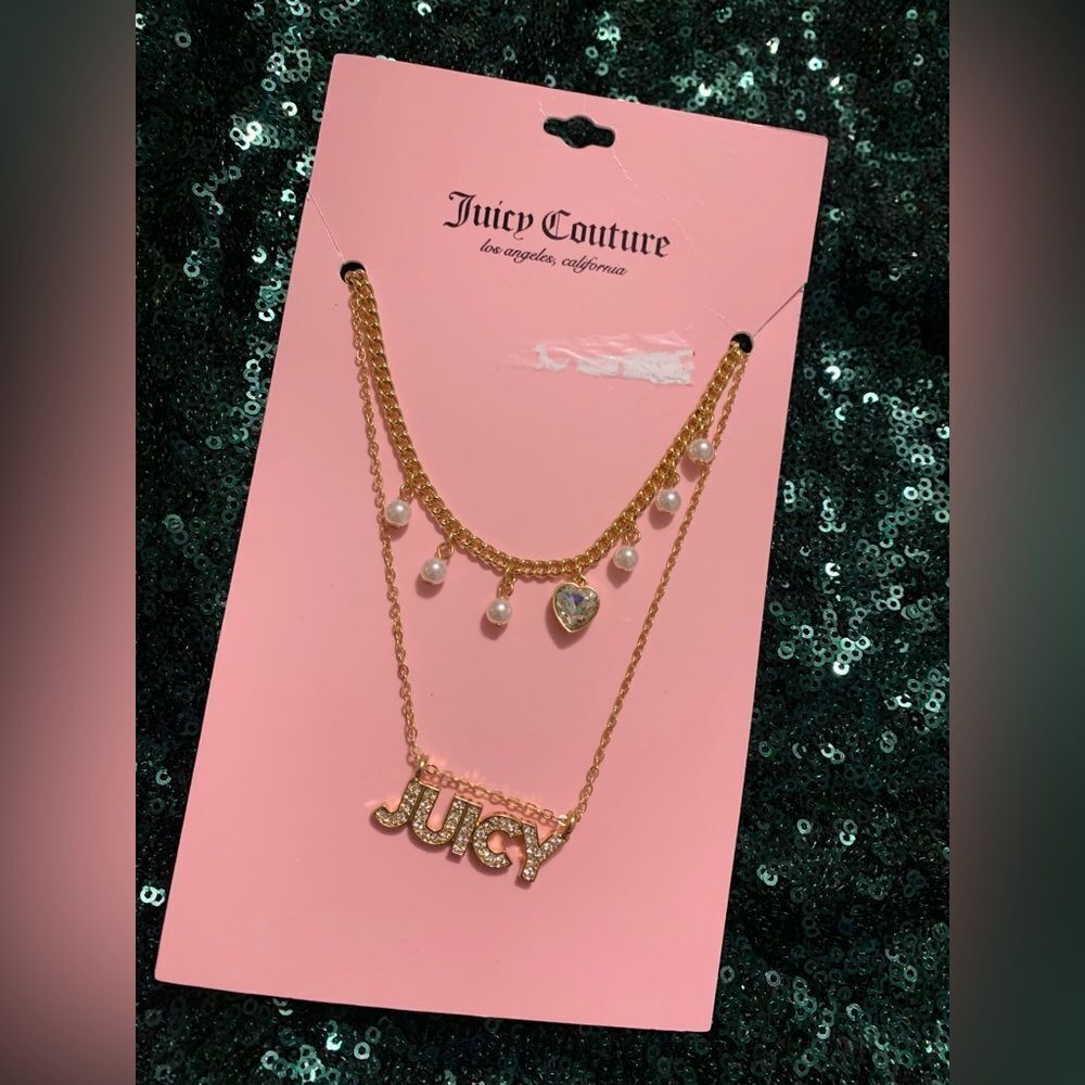 NEW JUICY COUTURE DOUBLE CHAIN NECKLACE